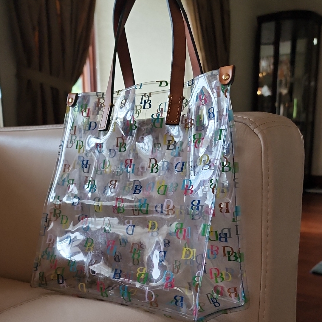 Dooney  Bourke Transparent Tote With Multicolor Logo